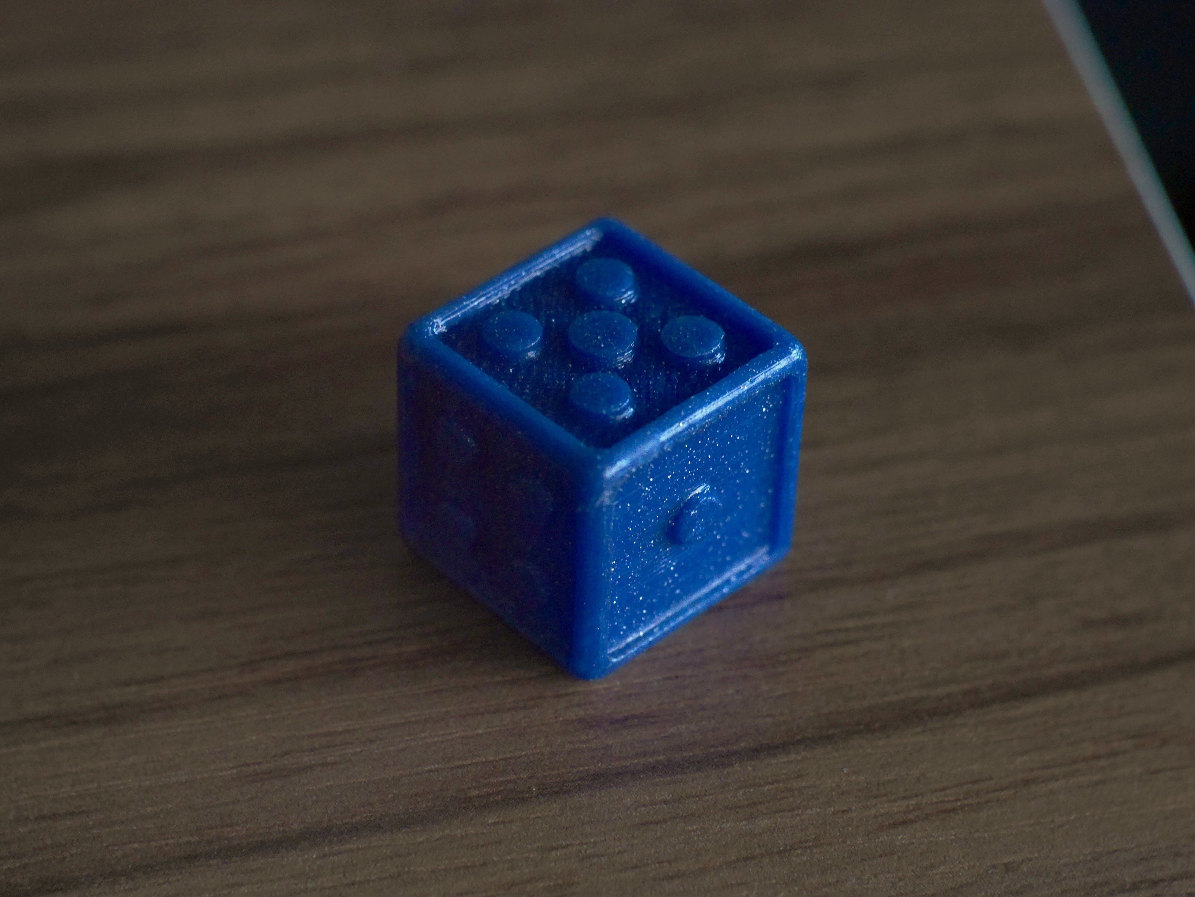 Dice set on wooden table 3D print model_6