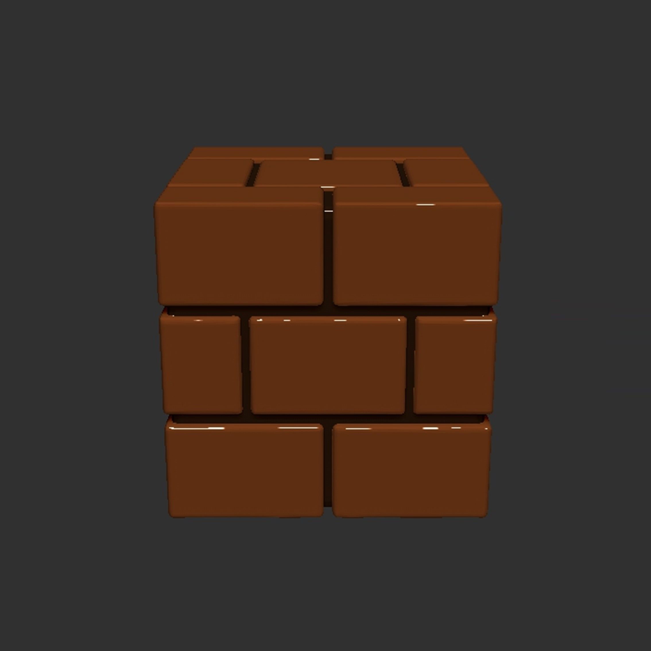 Mario Brick Block 3D print model_2