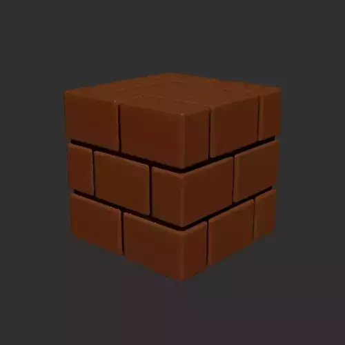 Mario Brick Block 3D print model