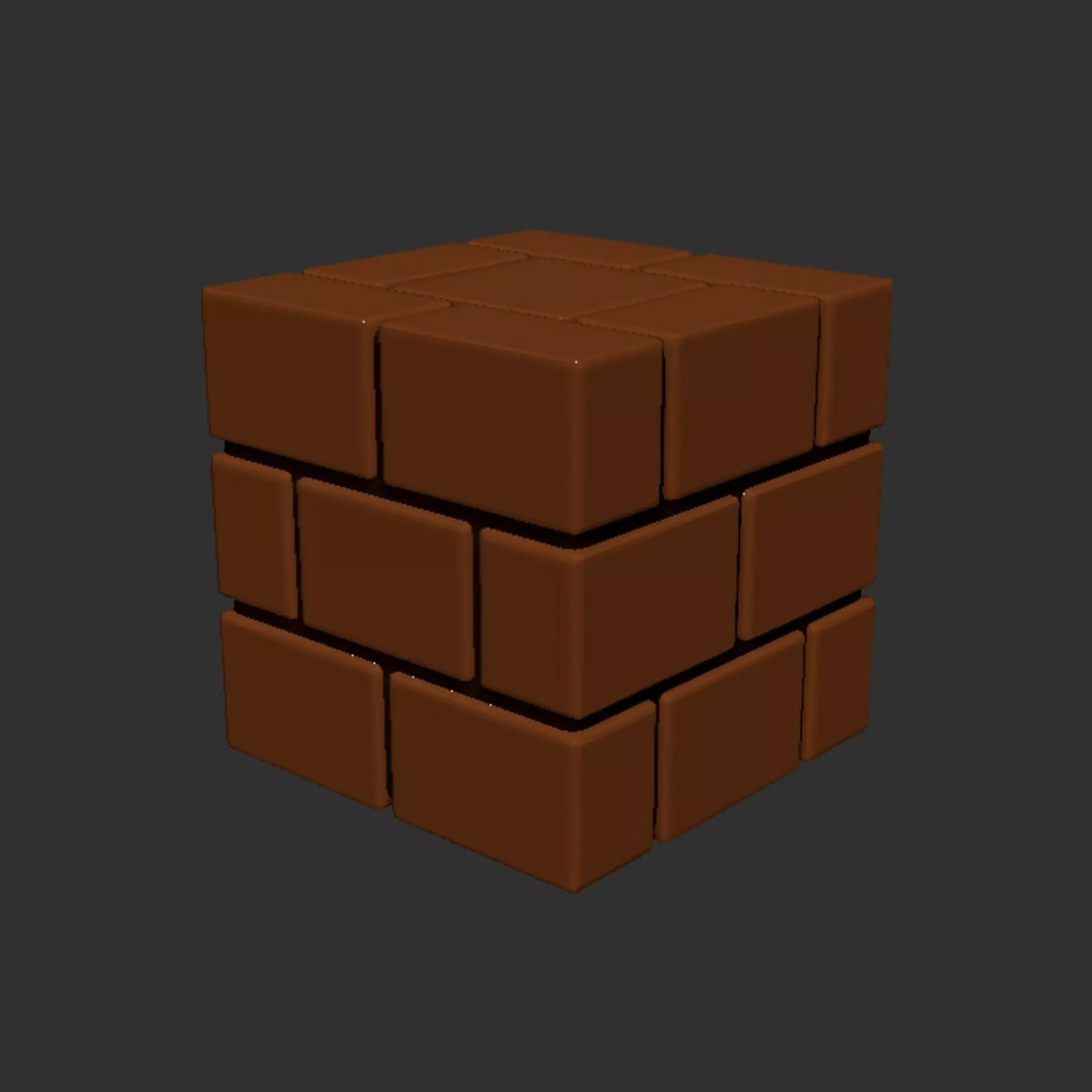 Mario Brick Block 3D print model_0