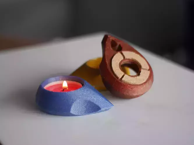 Flame Tealight Holder 3D print model