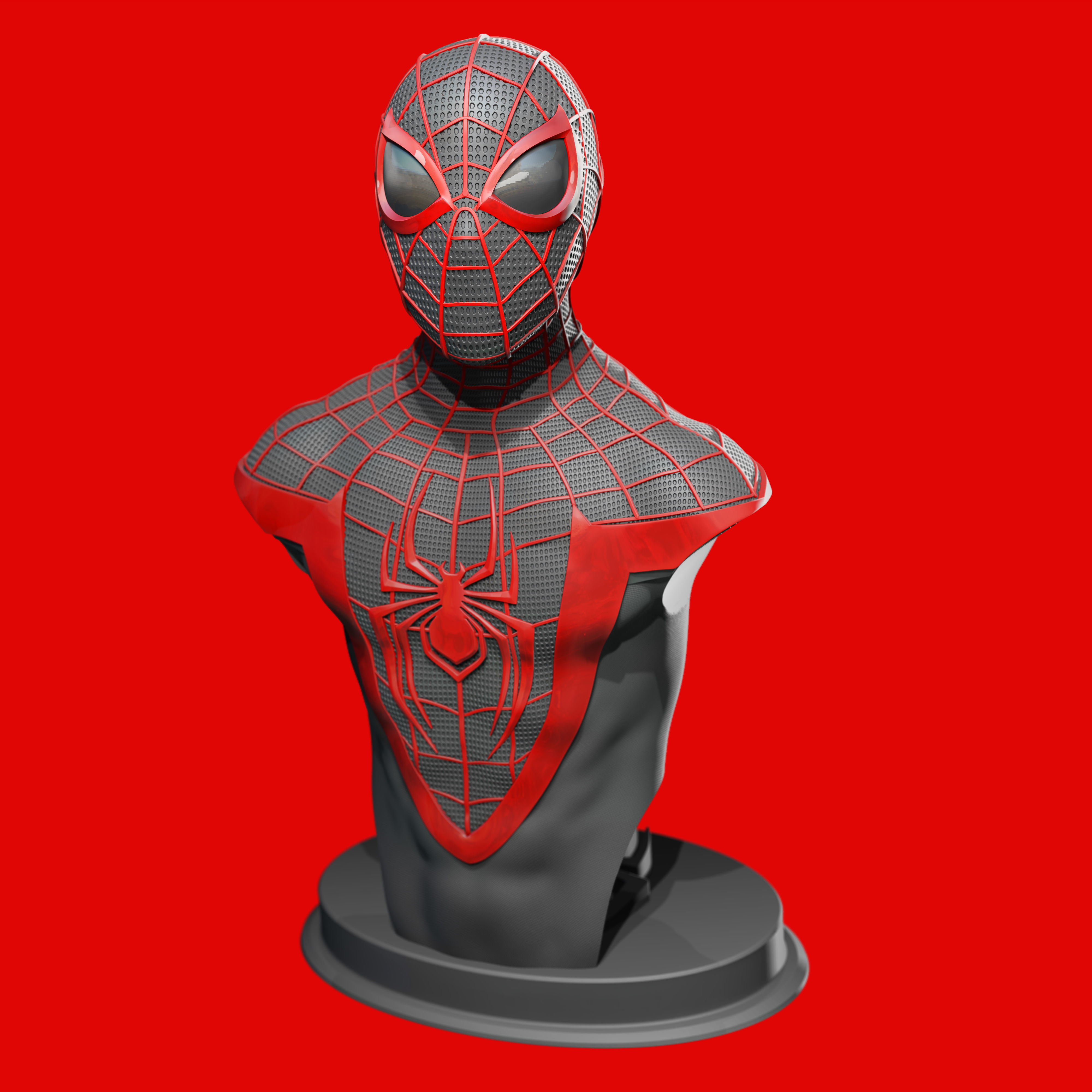 BUST SPIDER-MAN MILES MORALES 3D print model_1