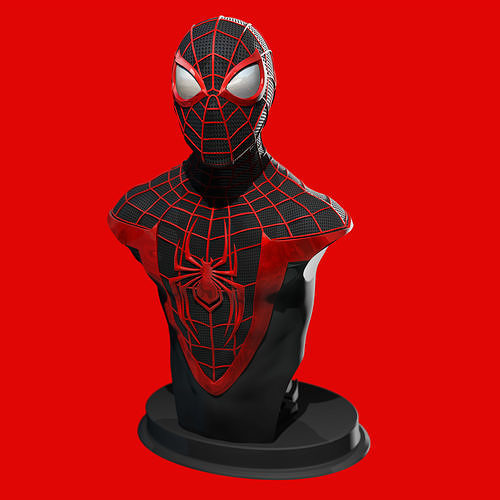 BUST SPIDER-MAN MILES MORALES 3D print model