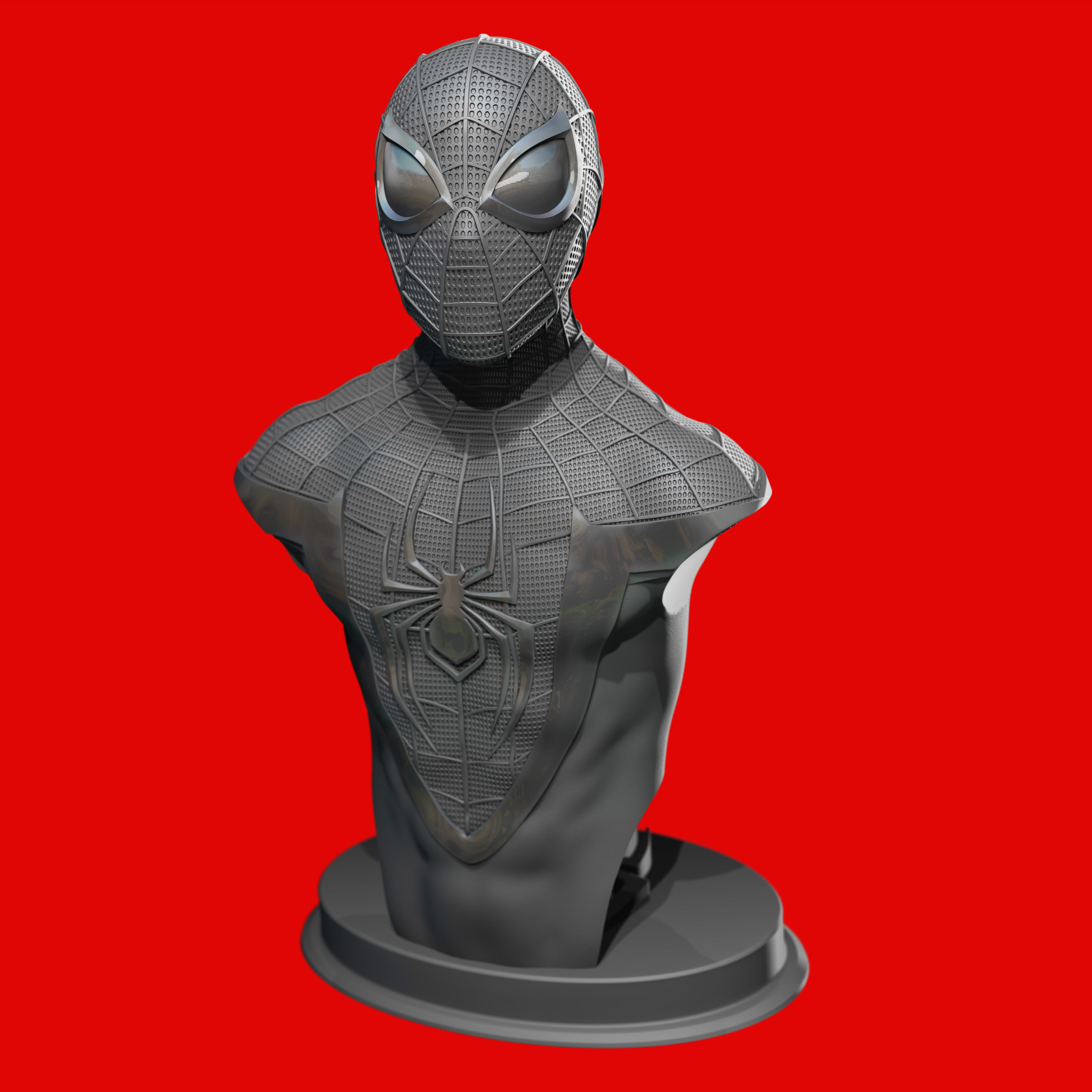 BUST SPIDER-MAN MILES MORALES 3D print model_2