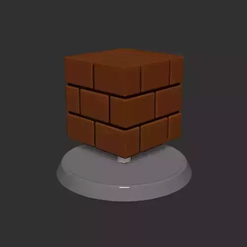 Mario Brick Block Based 3D print model Mario Brick Block Based 3D print model