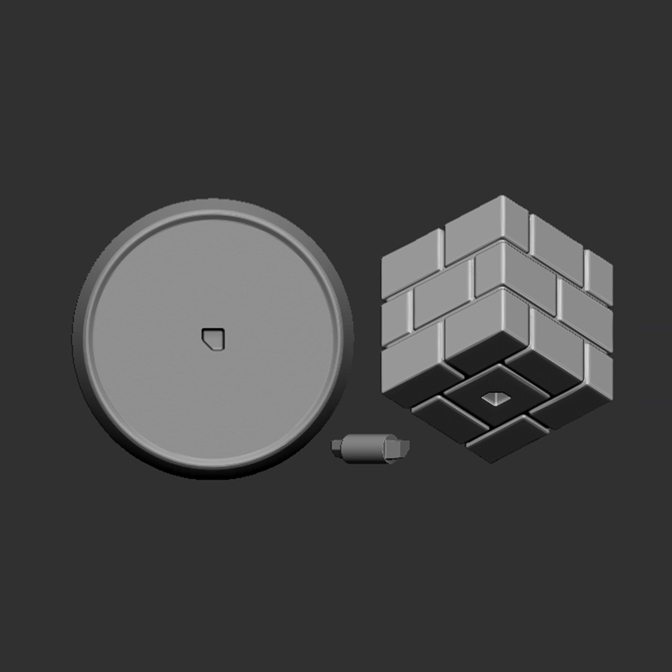 Mario Brick Block Based 3D print model_2