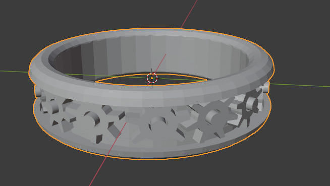 Multiple Sizes Articulating Gear Ring 3D print model