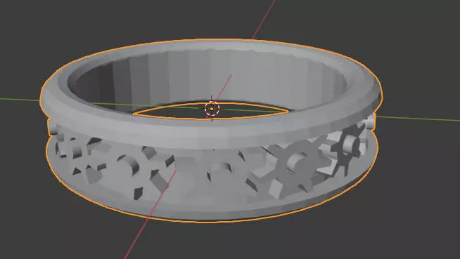 Multiple Sizes Articulating Gear Ring 3D print model_0