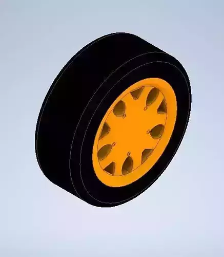 Small Robotic Wheel  Free 3D print model