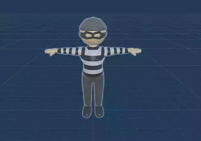 Lowpoly stickman Crook