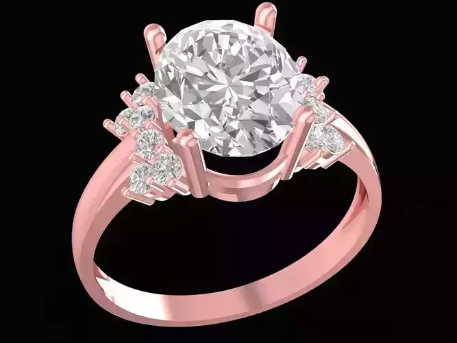 Elegant Oval Center Stone Halo Ring for Women  3033