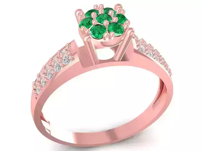 Elegant Cluster Diamond Engagement Ring for Women 3034