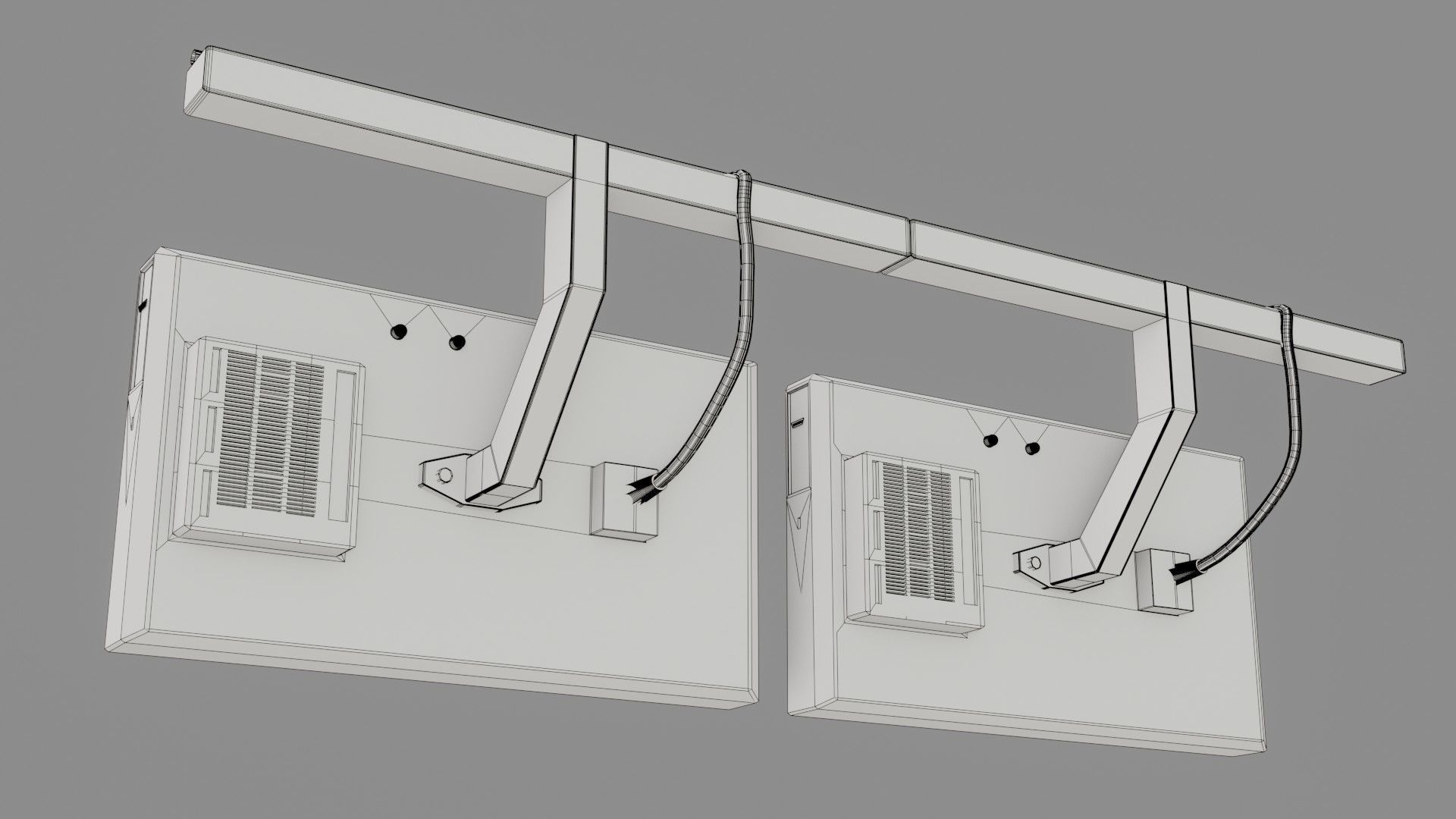 Sci-Fi Monitors - Low poly - Game Ready - PBR Low-poly 3D model_12