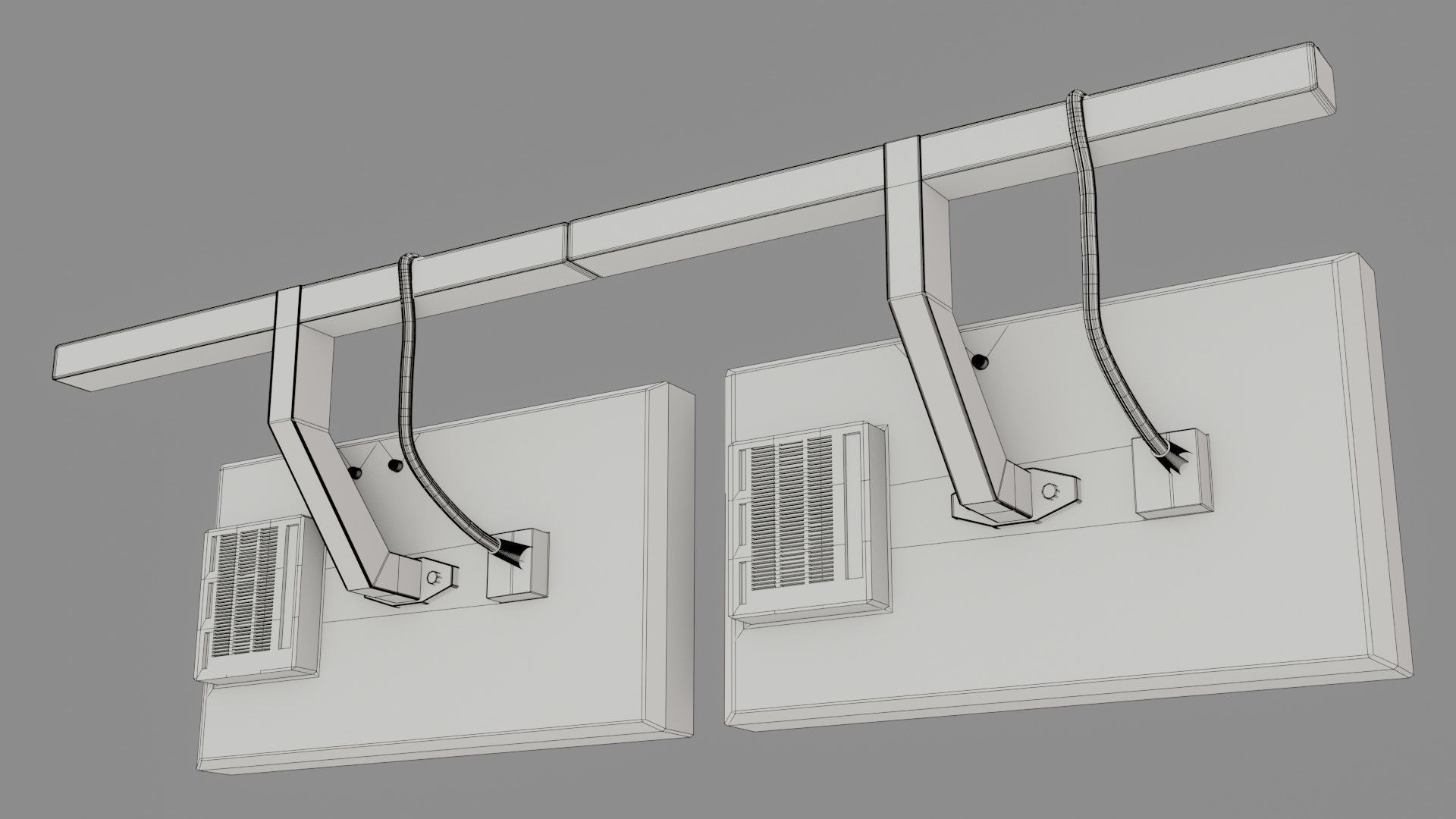 Sci-Fi Monitors - Low poly - Game Ready - PBR Low-poly 3D model_13