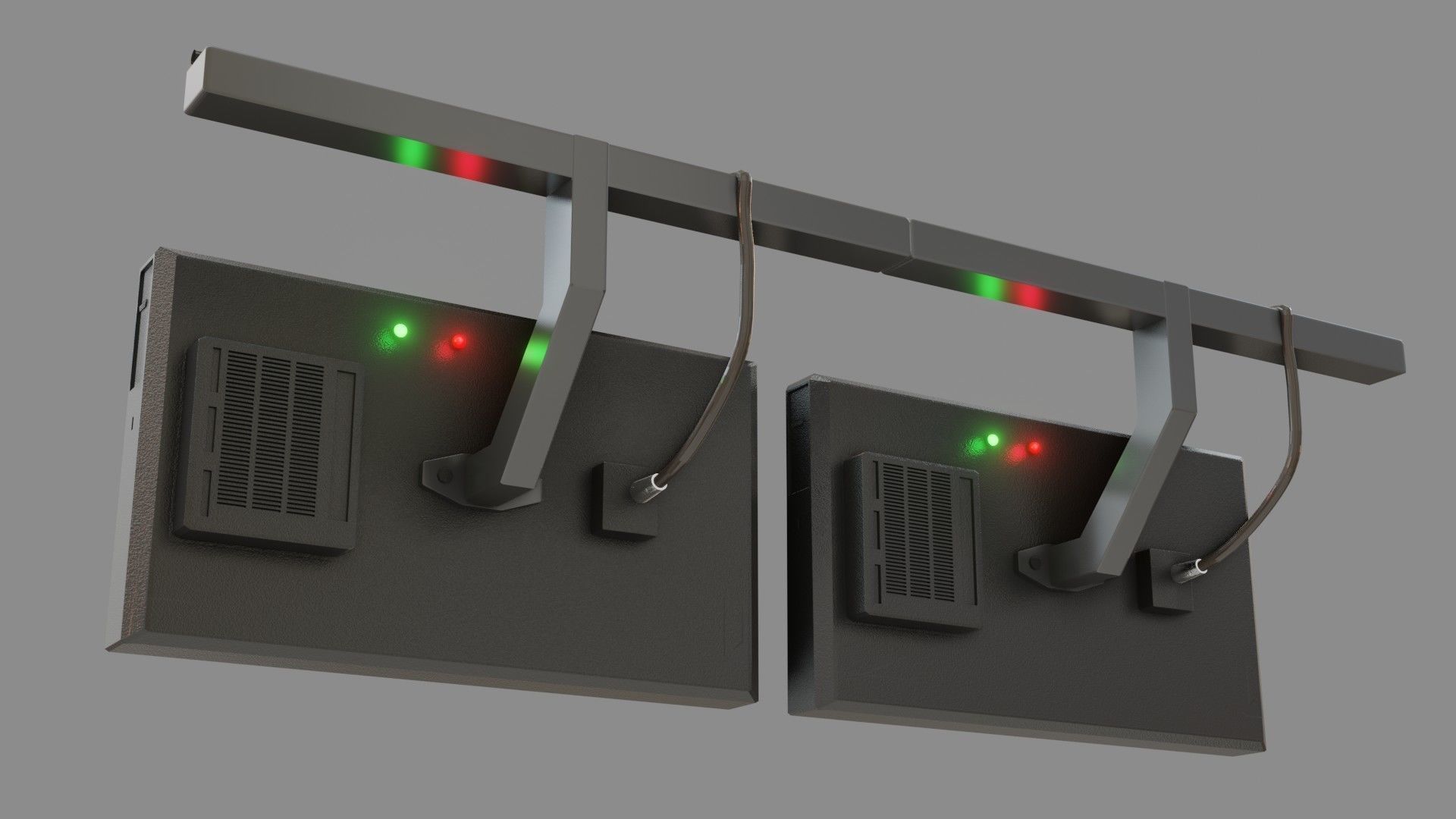 Sci-Fi Monitors - Low poly - Game Ready - PBR Low-poly 3D model_3