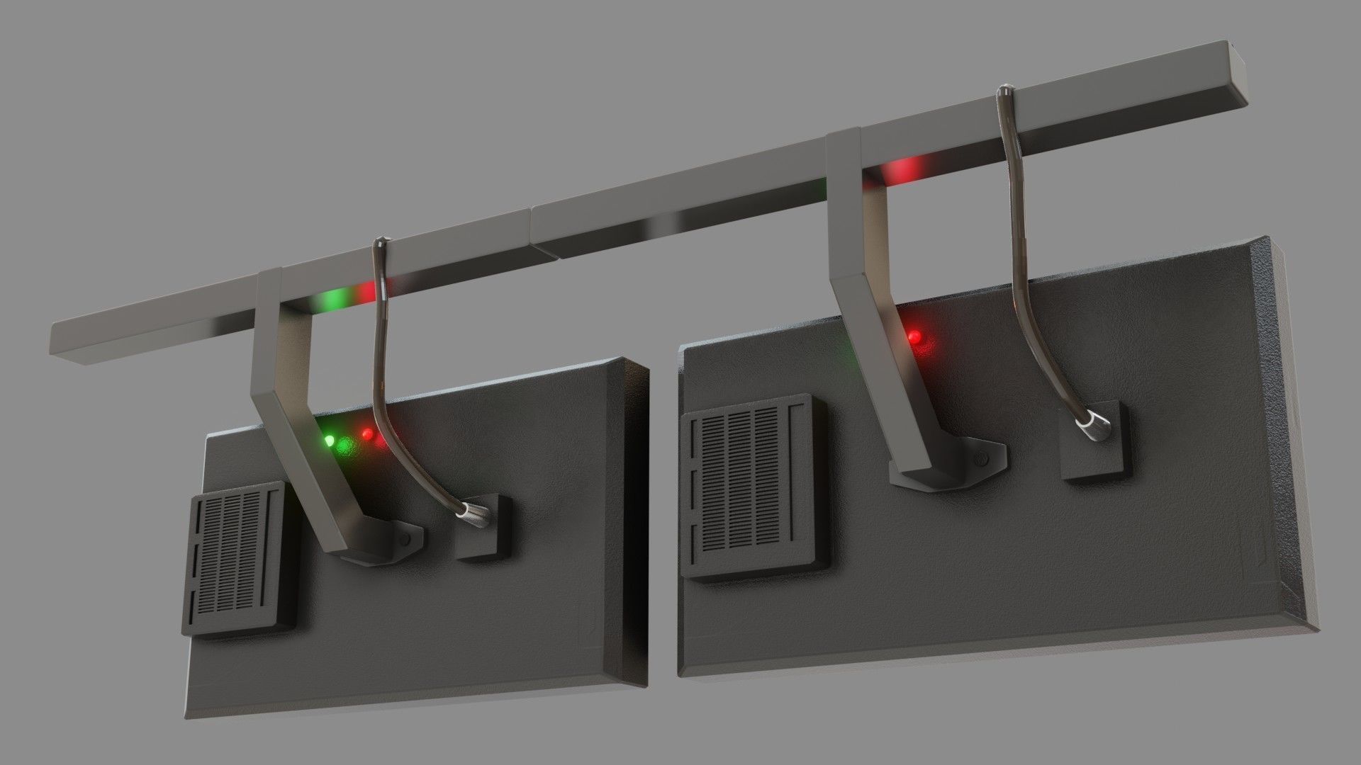 Sci-Fi Monitors - Low poly - Game Ready - PBR Low-poly 3D model_4