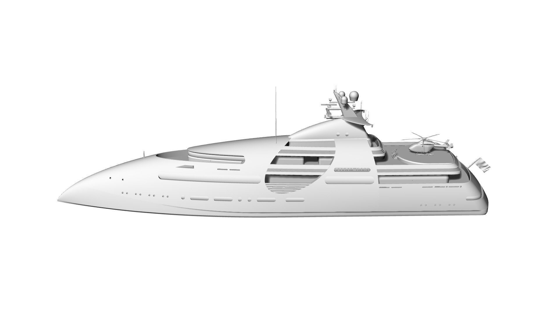 100 Meter Mega Yacht 3D model_3