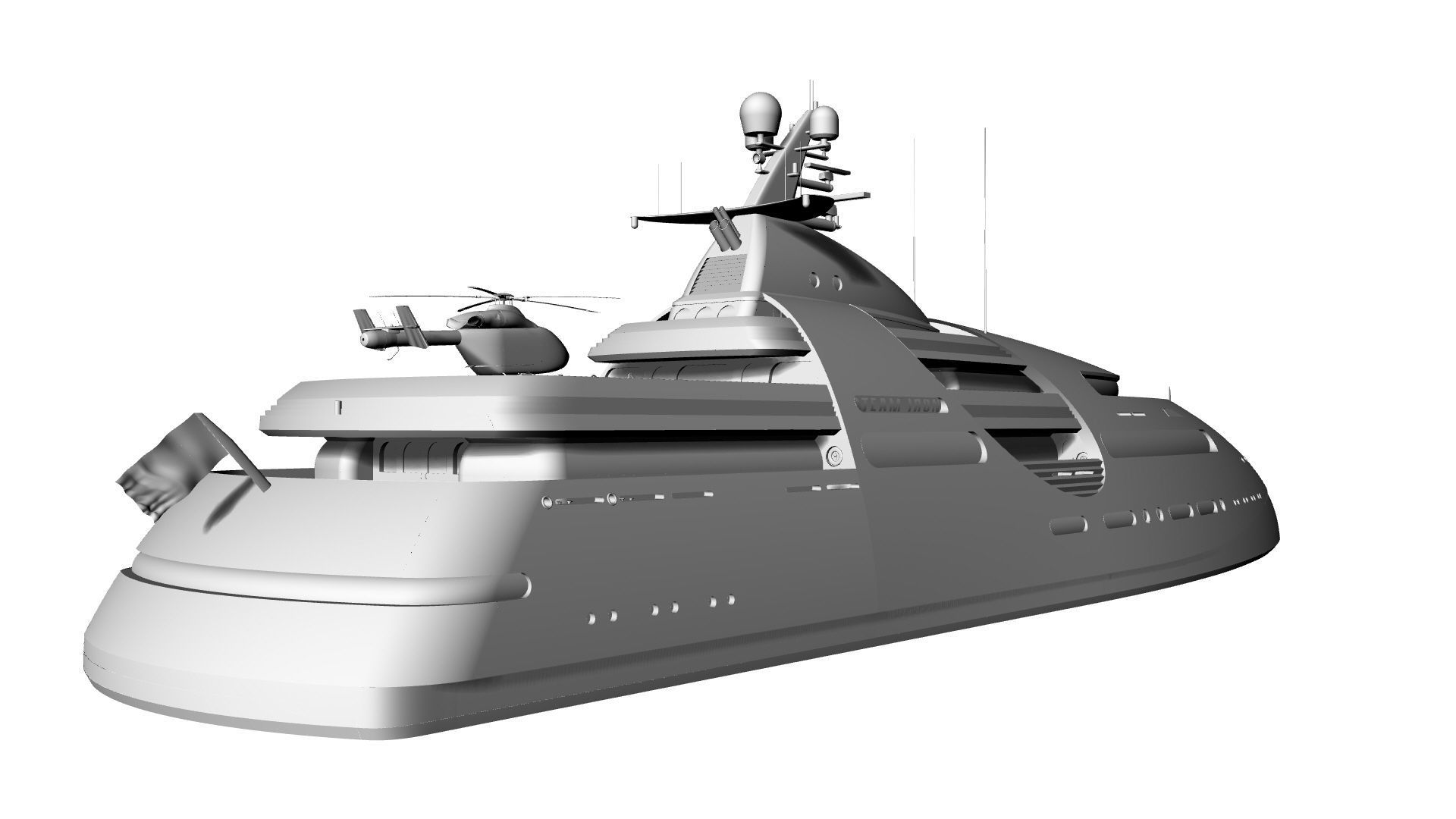 100 Meter Mega Yacht 3D model_8
