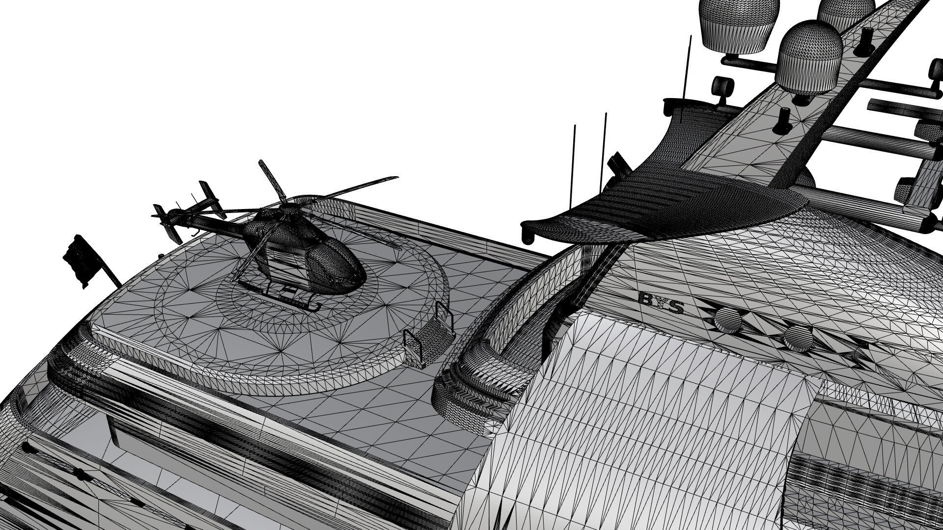 100 Meter Mega Yacht 3D model_15