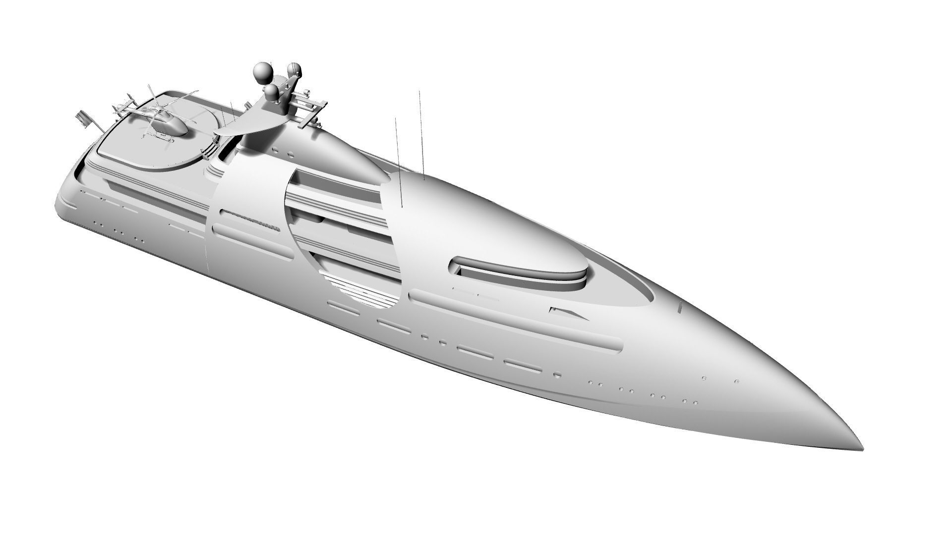 100 Meter Mega Yacht 3D model_9