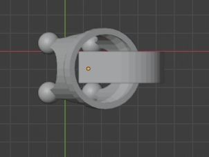 B Initial with Crown Pendant 3D print model_4