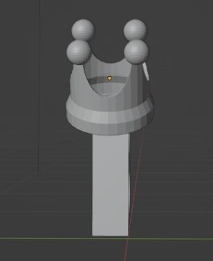 B Initial with Crown Pendant 3D print model_3