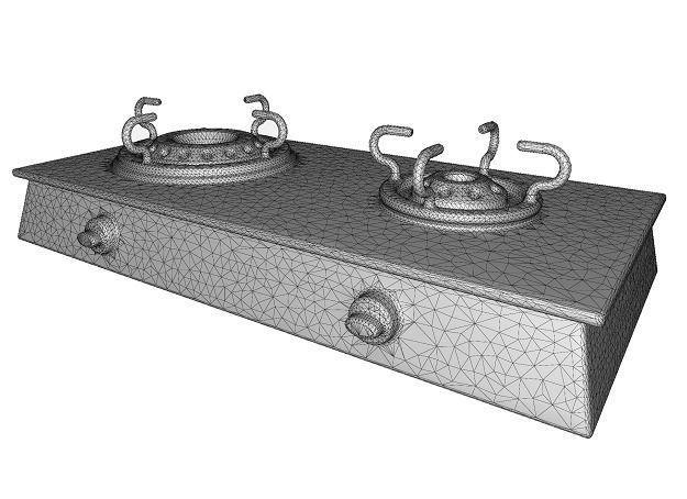 Spectacular Gas Stove Toy Low-poly 3D model_4