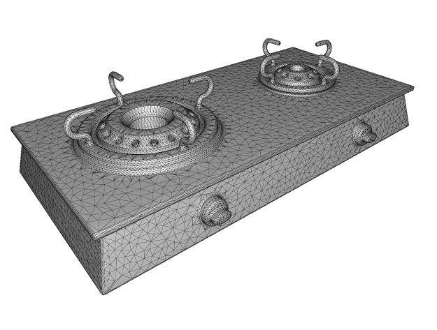Spectacular Gas Stove Toy Low-poly 3D model_3
