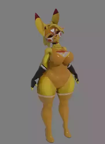 Pikachu Libre Low-poly 3D model Pikachu Libre Low-poly 3D model