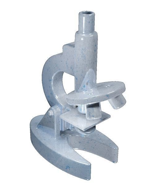 Metallic Microscope Toy Low-poly 3D model_3