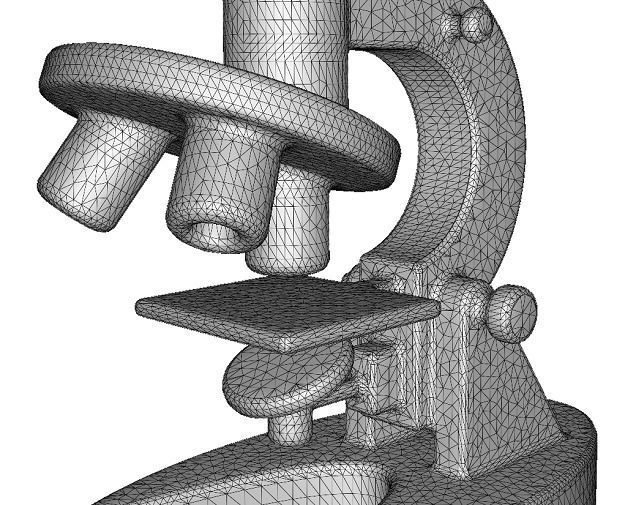 Metallic Microscope Toy Low-poly 3D model_7