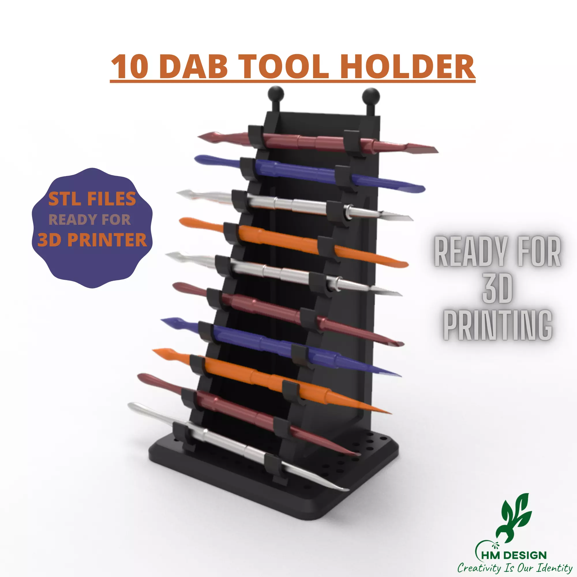 Dab Tool Holder Stand For 3D print model 3D print model_0
