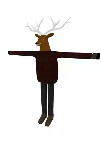 Deer Man  Low poly 