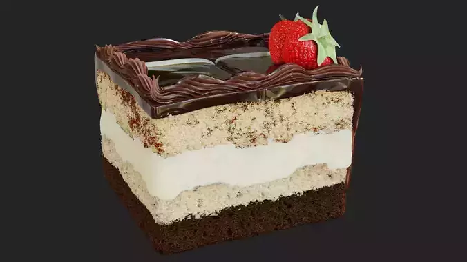 chocolate cake 3D model