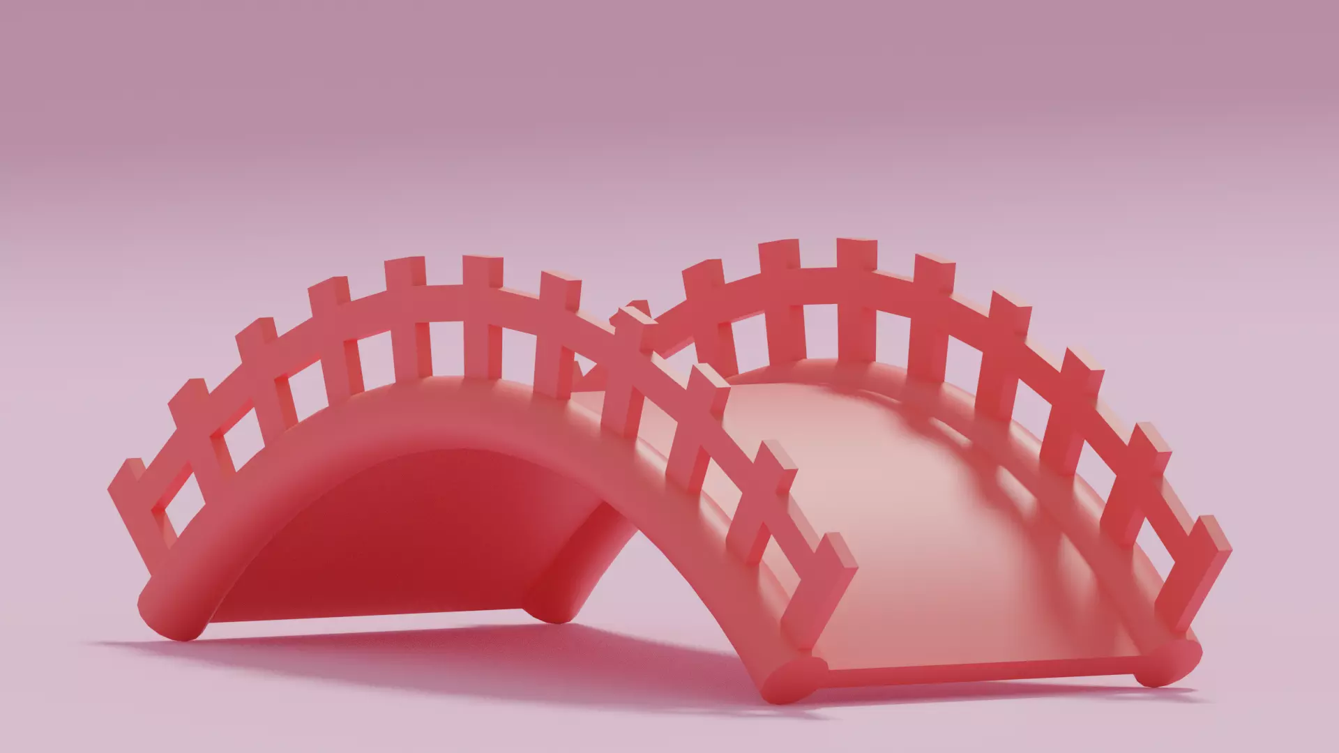 Cartoon Cute Bridge Low-poly 3D model