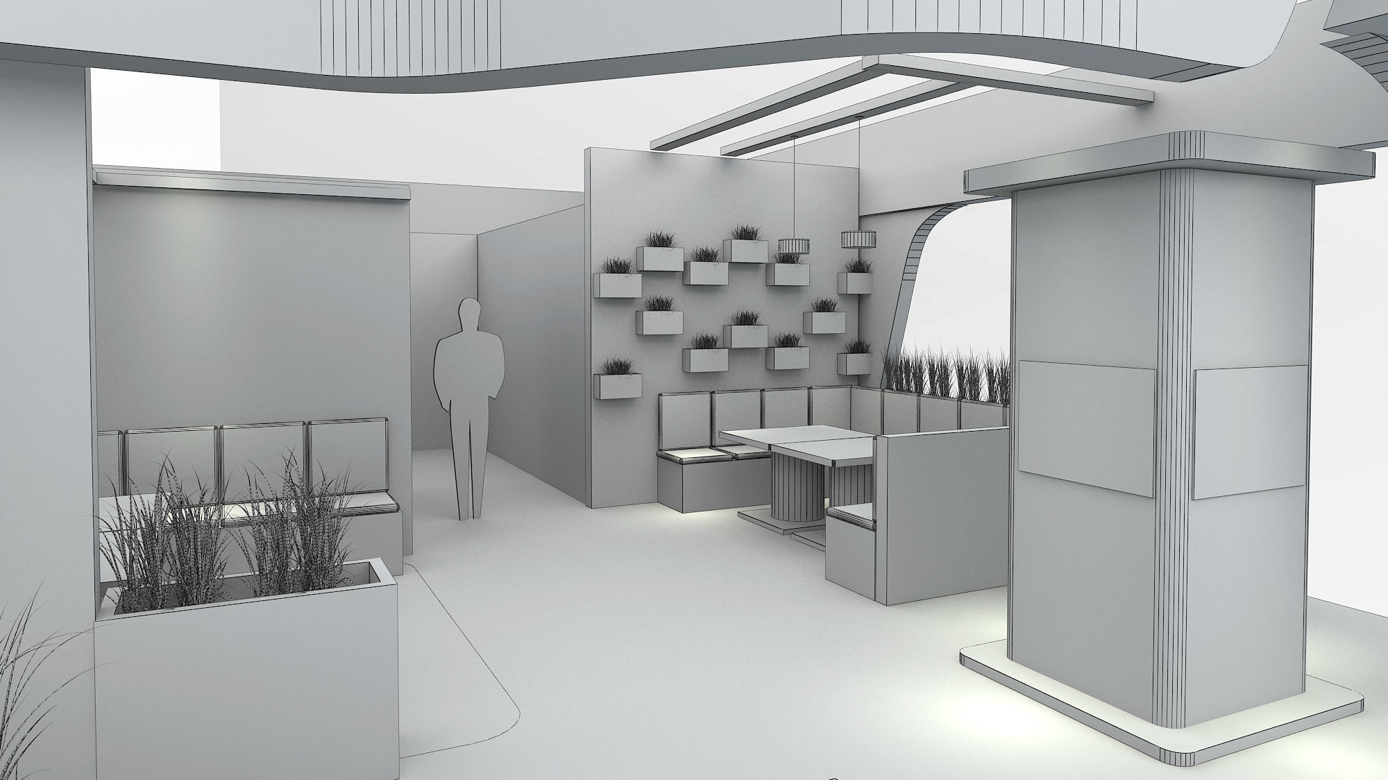Custom Pavilion booth version 1 3D model_9