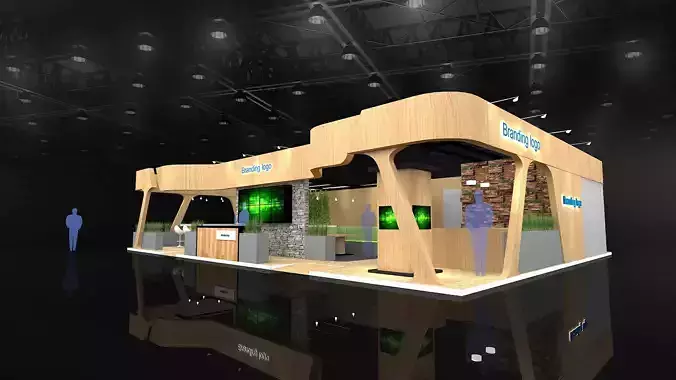 Custom Pavilion booth version 1 3D model
