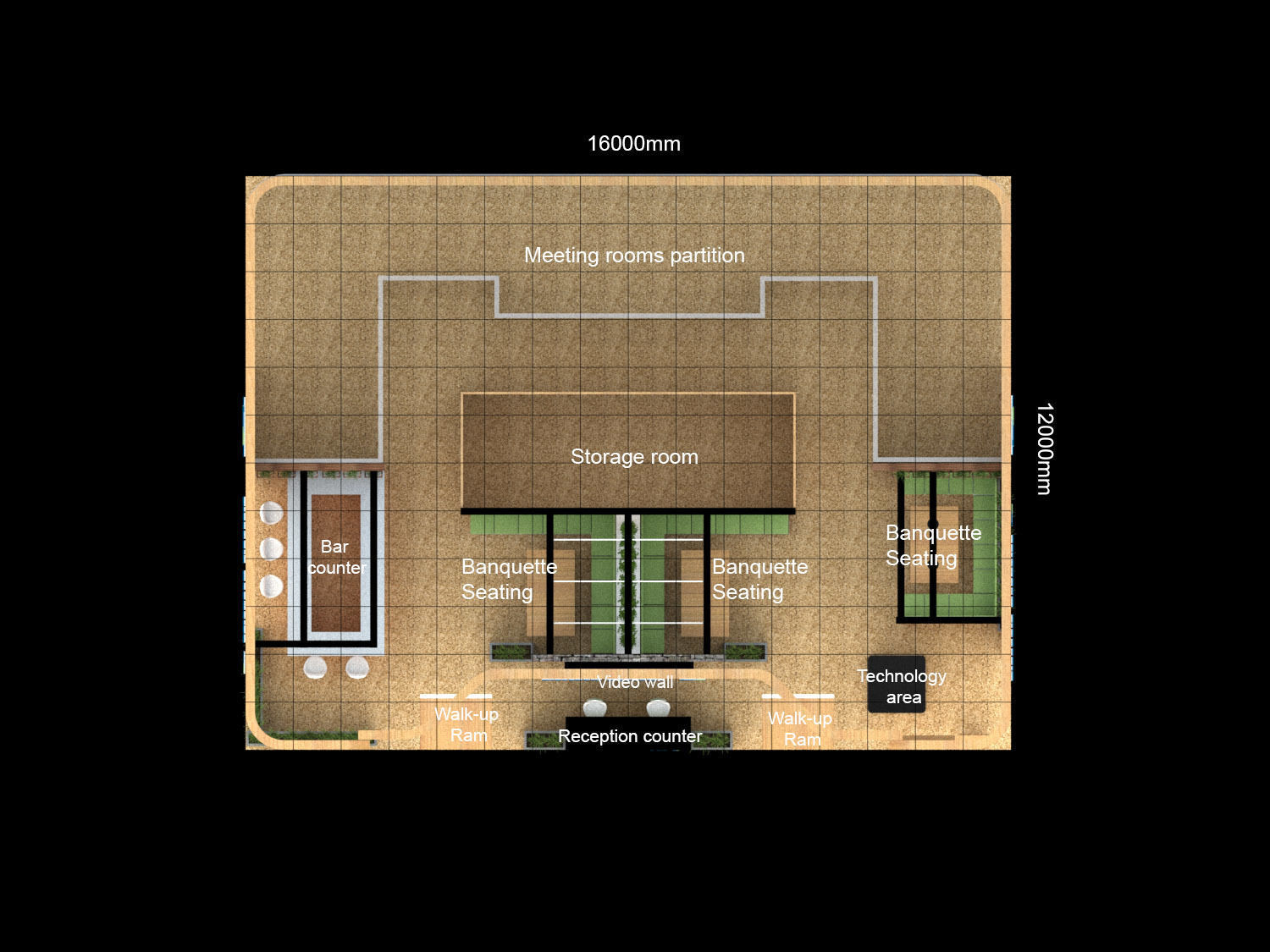 Custom Pavilion booth version 1 3D model_14