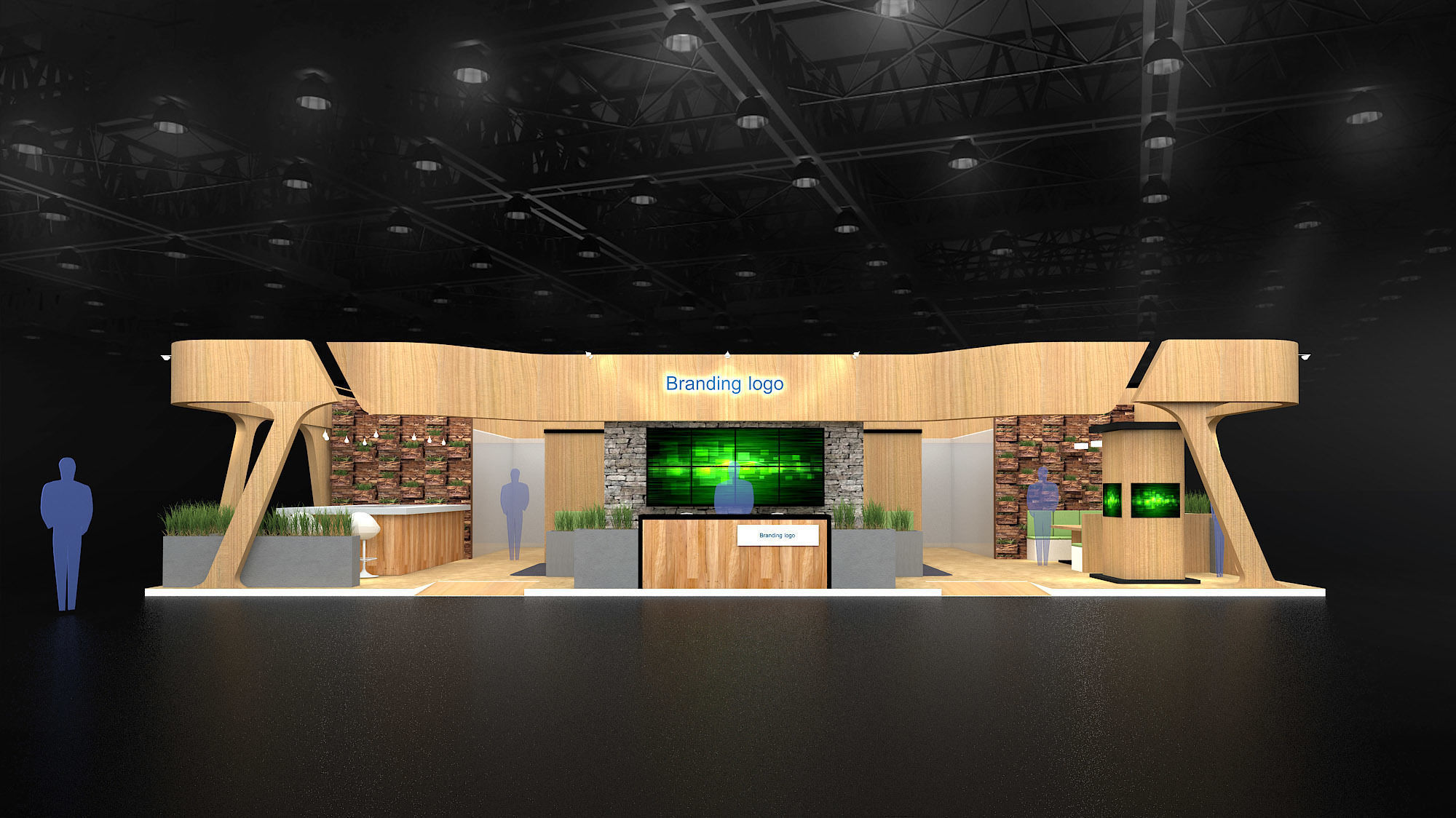 Custom Pavilion booth version 1 3D model_2