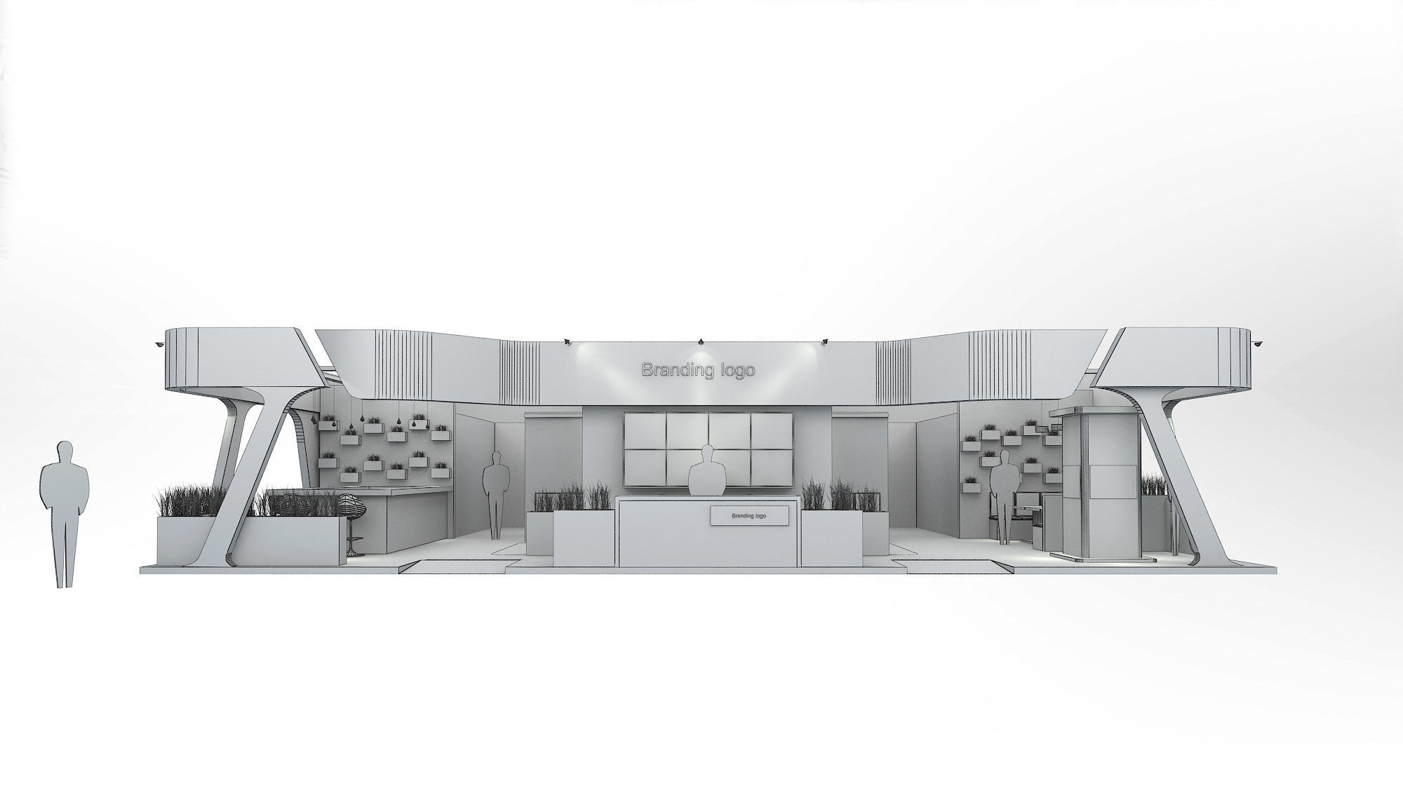 Custom Pavilion booth version 1 3D model_3