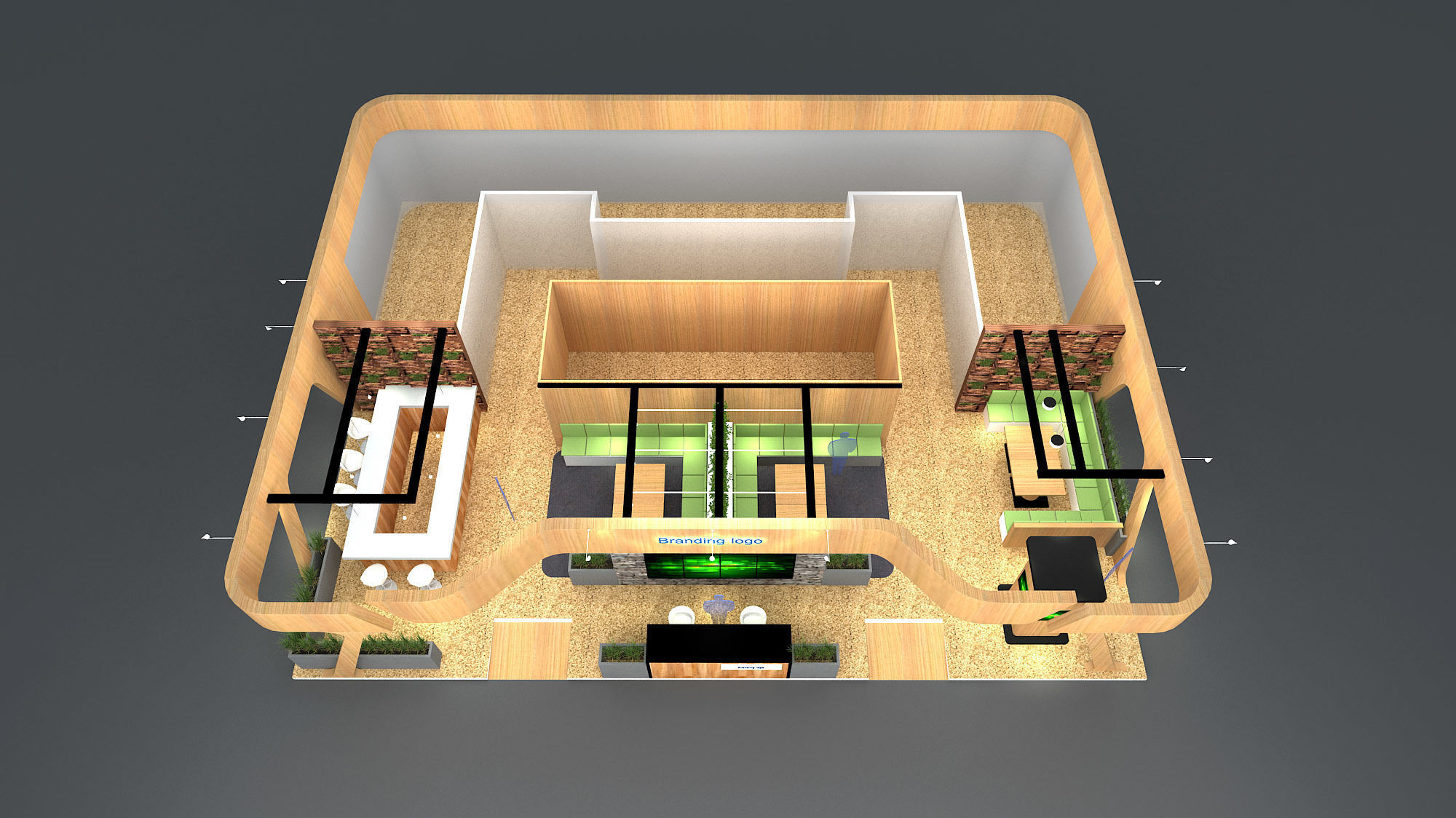 Custom Pavilion booth version 1 3D model_10