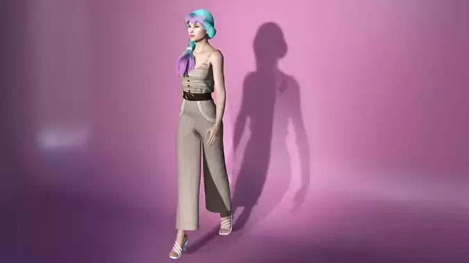 Real-time 3D Girl Character - For game and anything else