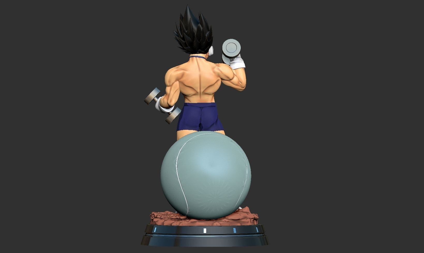 Vegeta with gym 3D print model_26