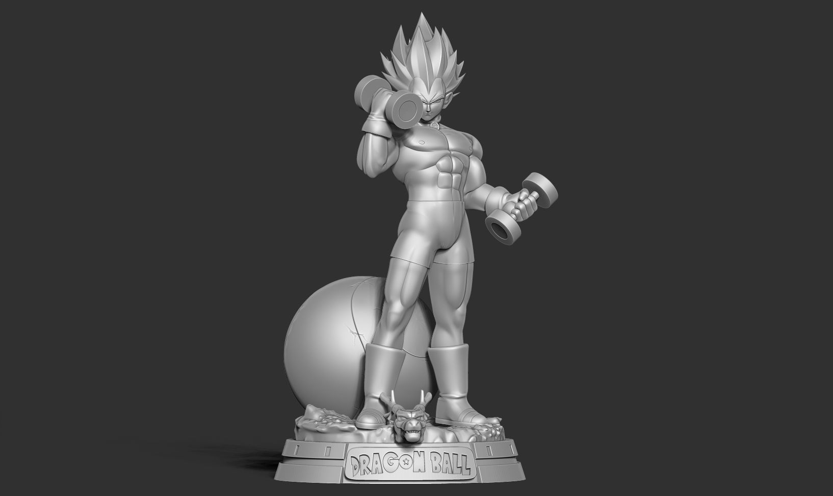 Vegeta with gym 3D print model_19