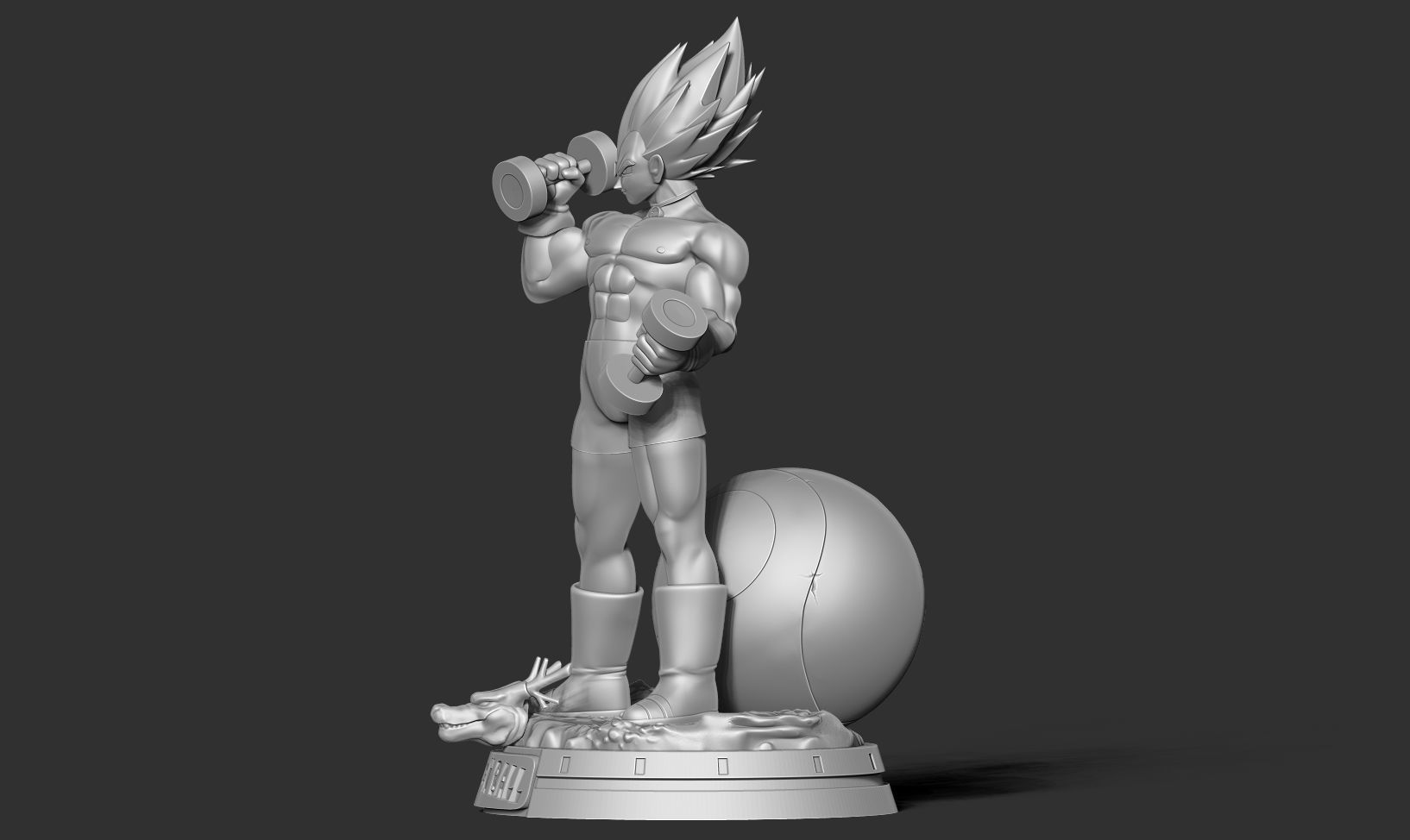 Vegeta with gym 3D print model_21