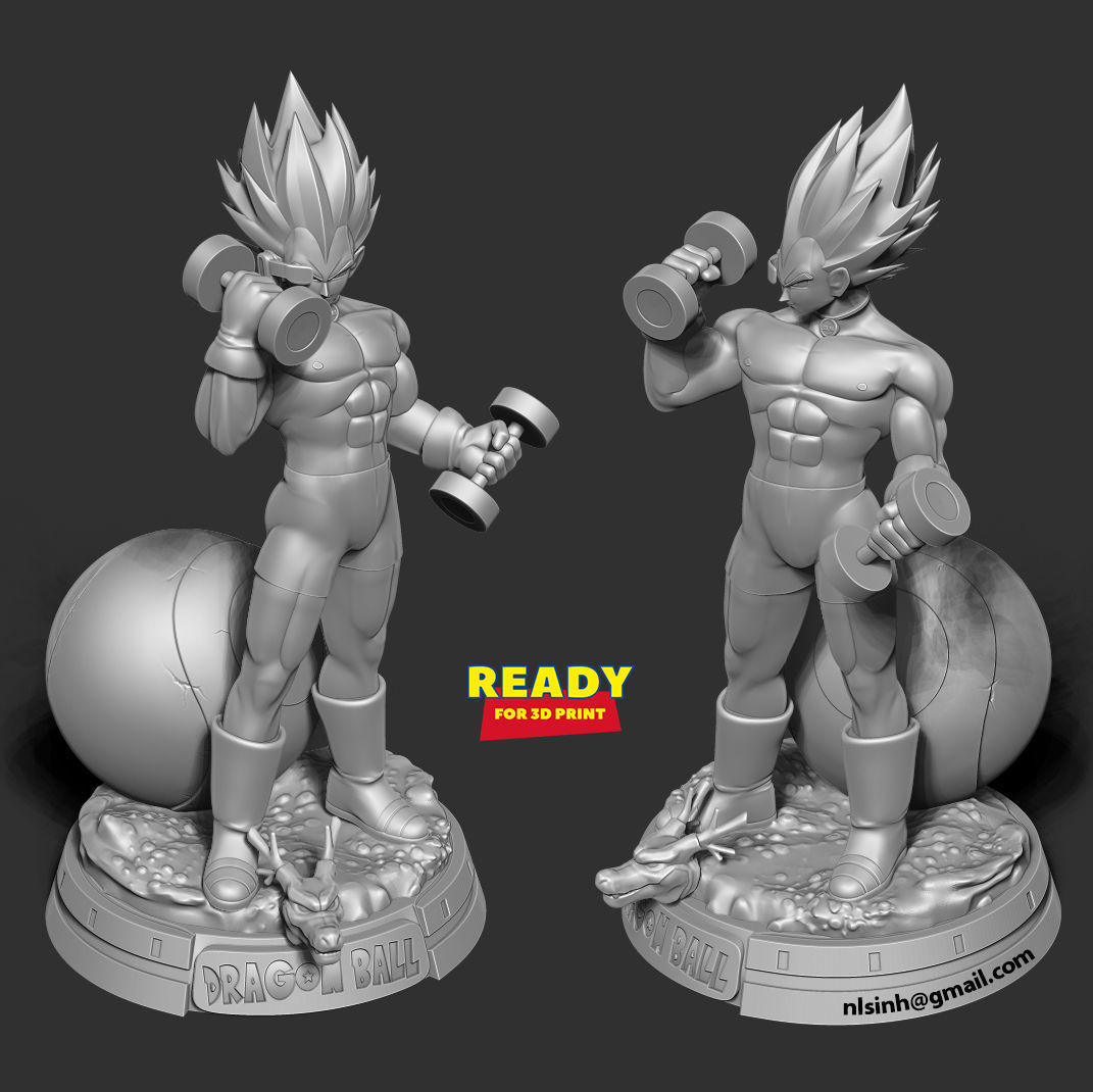 Vegeta with gym 3D print model_7