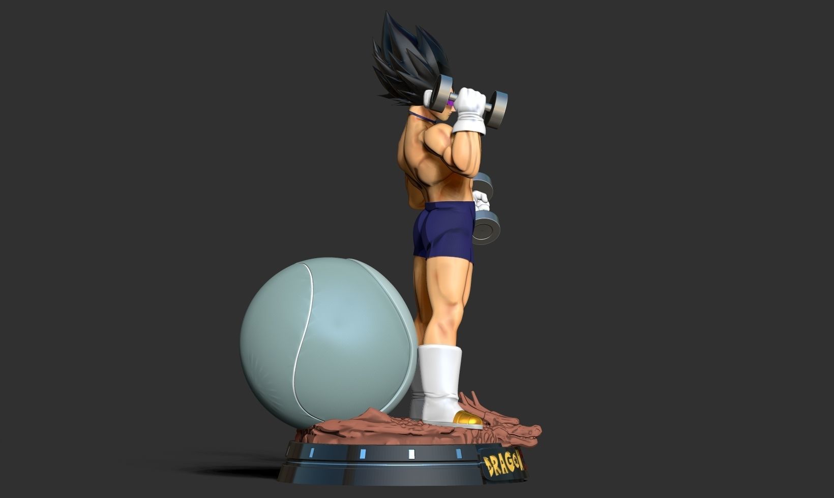 Vegeta with gym 3D print model_18