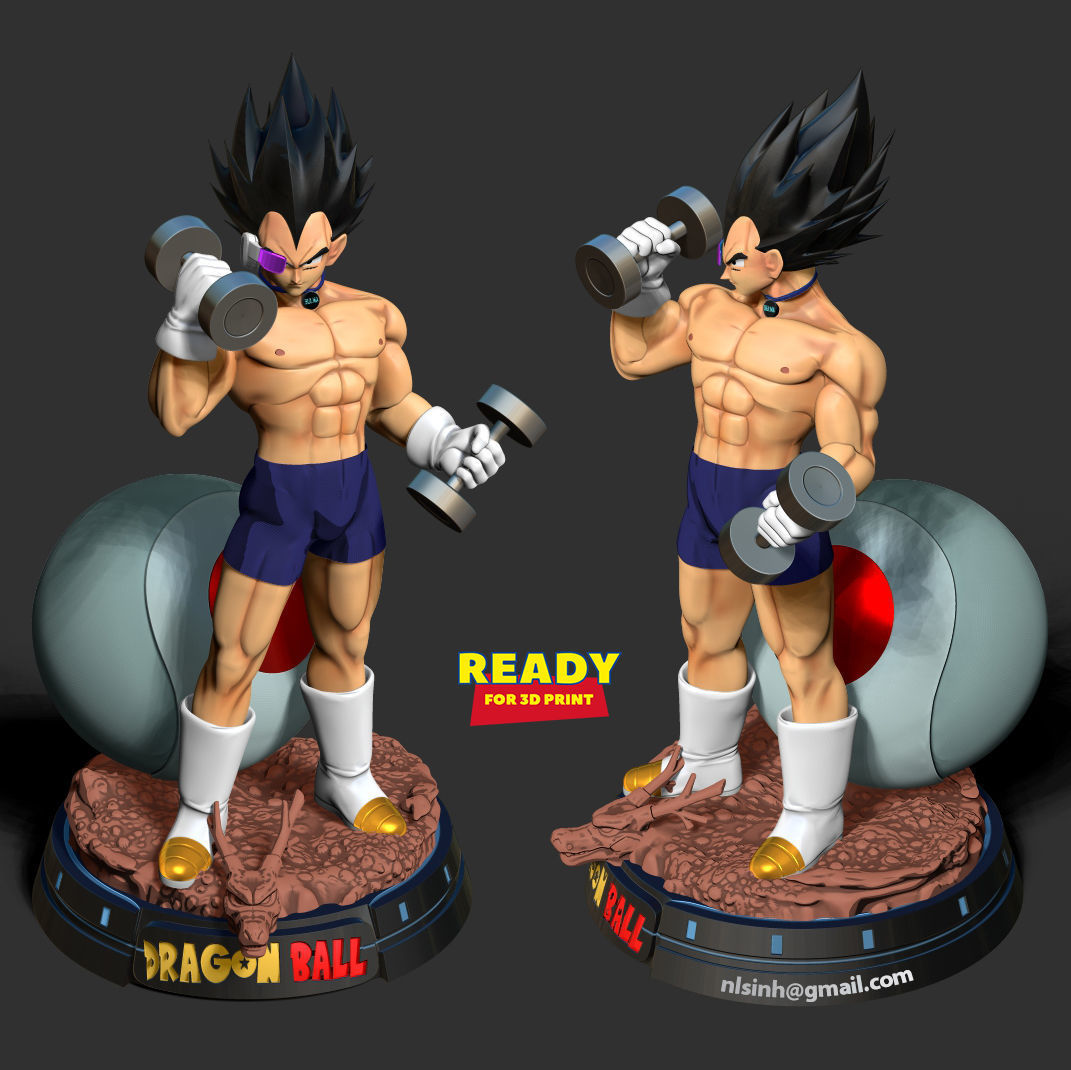 Vegeta with gym 3D print model_10