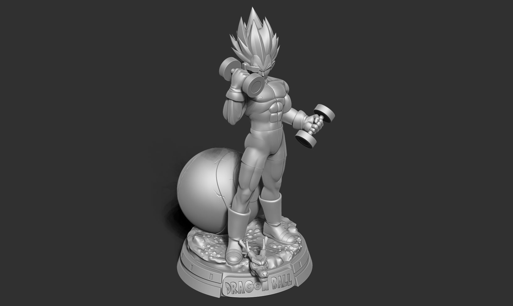 Vegeta with gym 3D print model_23