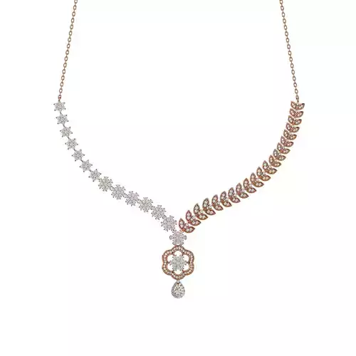 High Jewelry Diamond Necklace Earrings Set stl jcd render